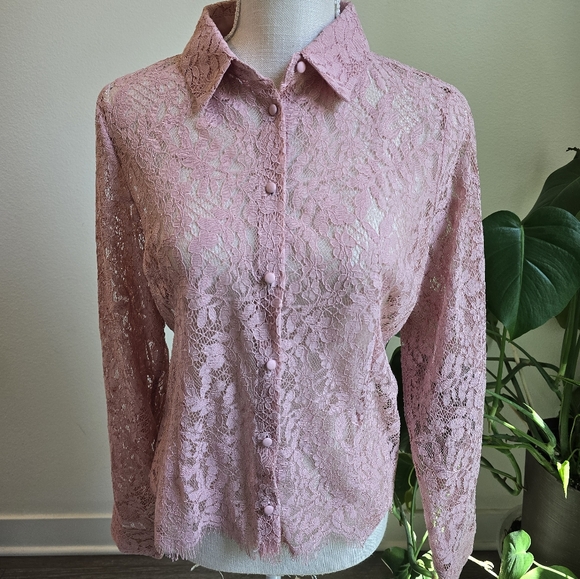 Zara lace blouse size L - Picture 8 of 13